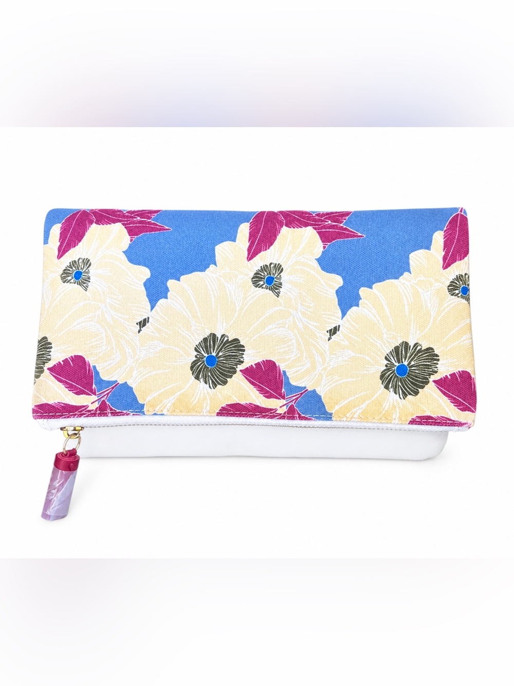 NWOT RACHEL PALLY ANTHROPOLOGIE Floral Leather Reversible Clutch Bag